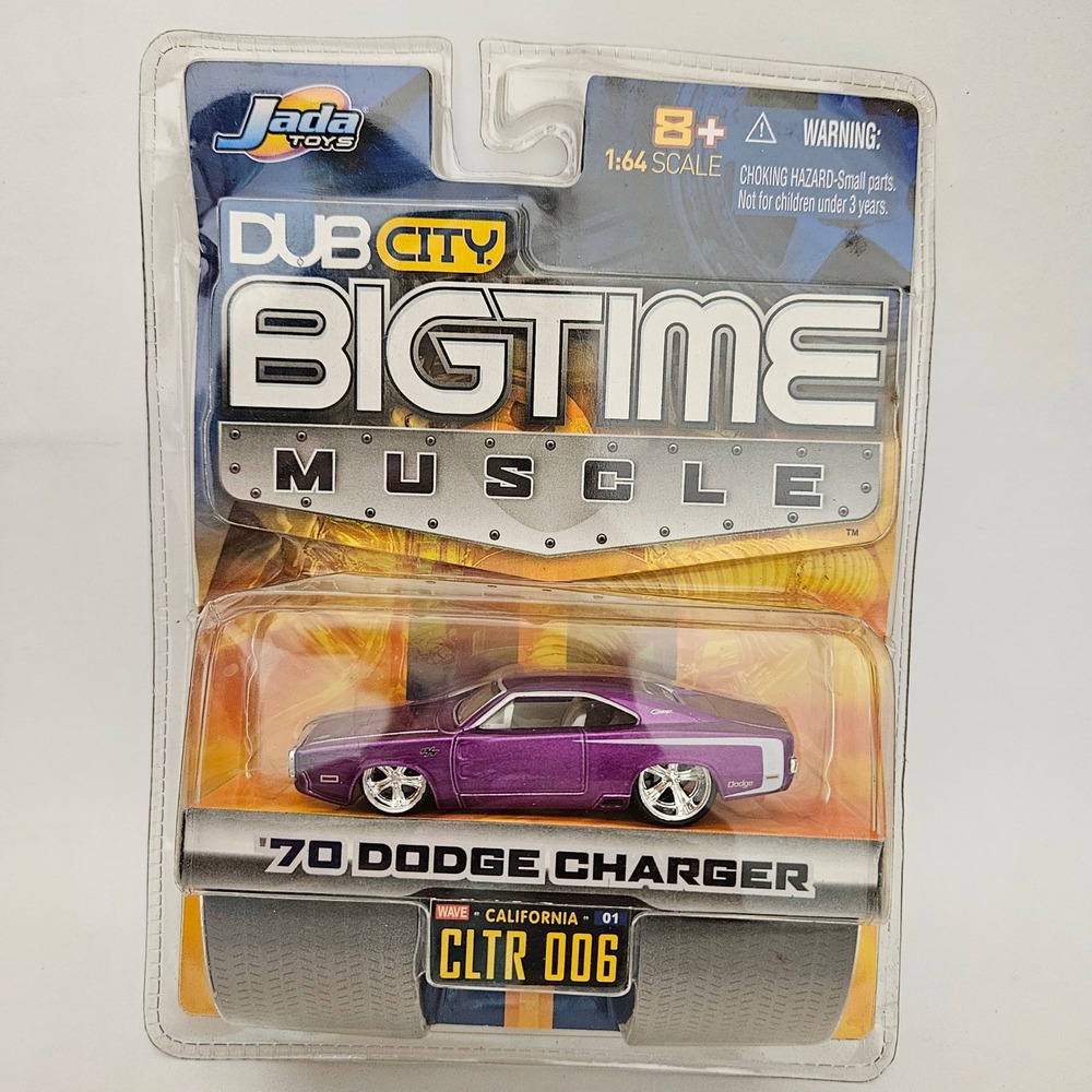 Jada Toys Dub City Bigtime Muscle 70 Dodge Charger Purple 1:64 Scale Diecast New